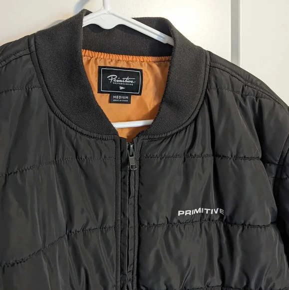Primitive Skateboarding Puffer Jacket Dark Grey sz medium - Picture 3 of 5
